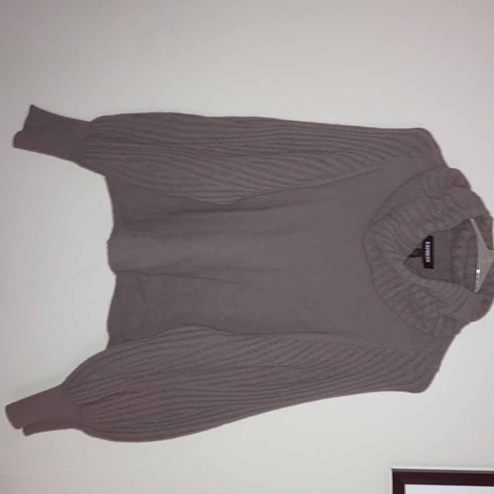 Express medium size brown sweater with balloon sleeves in good condition